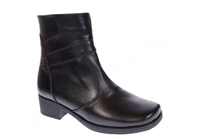 Ghete dama casual imblanite din piele naturala cu fermoar GD6N